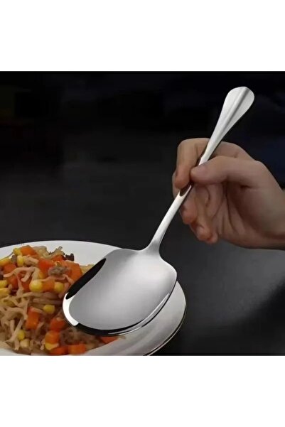 Doori 1 Piece Stainless Steel Serving Spoon Presentation Spoon Salad Spoon Sauce Spoon Rice Spoon