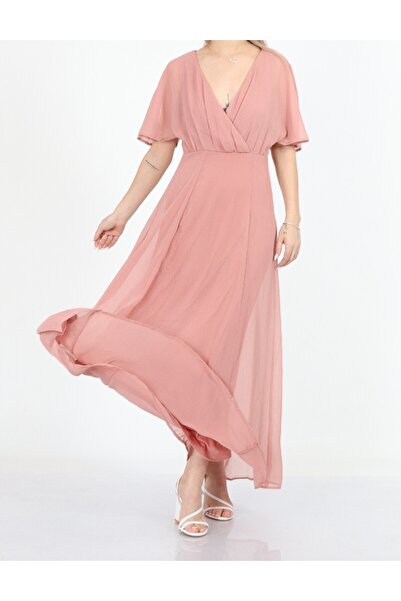 VILA Long dress, Powder Pink