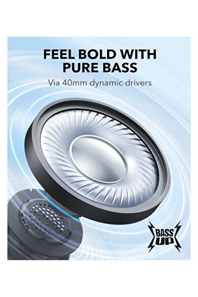 Soundcore H30i Wireless On-Ear Headphones - Pure Bass, 70H Playtime, Bluetooth 5.3, Black