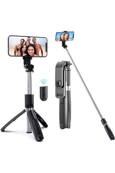 Lecheng Selfie stick/tripod L02, Lecheng, Metal/Plastic, Extendable, Compatible with iOS/Android, Black