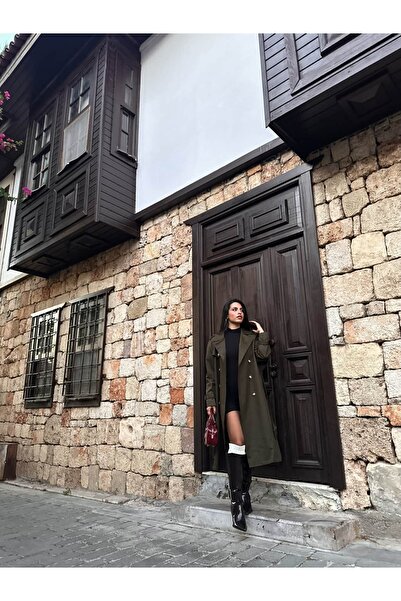 Kyra Studios 1100 Muadil Premium Belted Trench Coat