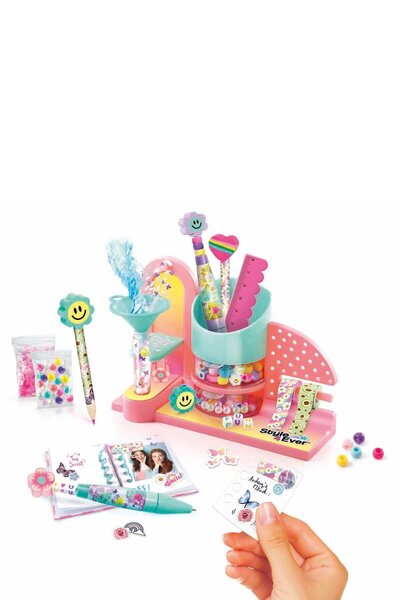 PopŞeker مجموعة أدوات مكتبية صغيرة من ستايل 4 إيفر – مجموعة مدرسية ملونة، صند...