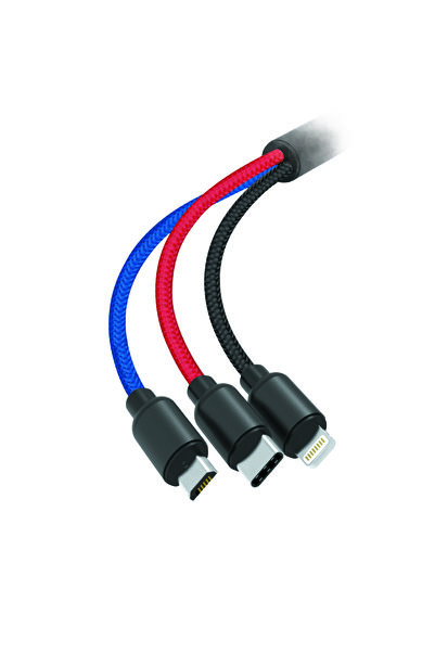 Torima 3 IN 1 CABLE 1,2M BLACK U35