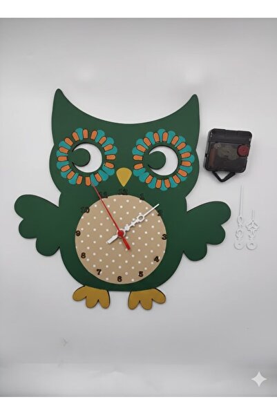 Rapithwin Paintable Owl Clock Mdf