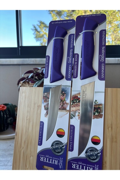 Solingen Doğrama Bıçağı 2'Li Mor Günlük Genel Kullanım