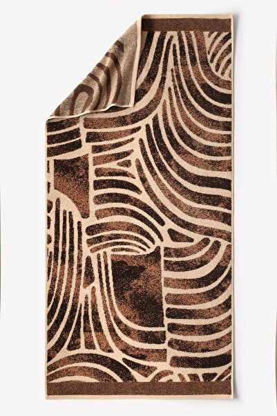 Cherx Pluma Yarn Dyed 2-Piece Bath Towel Set Caramel 76X150