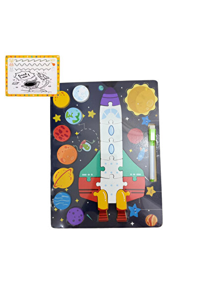 Denn Store Joc educativ multifunctional 3in1 din lemn – Puzzle, potrivire for...