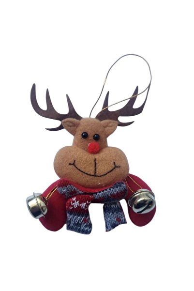 parti sürprizi Новогодишна украса за елха с елен, украсен с камбанки, 1 брой