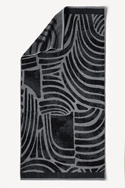 Cherx Pluma Yarn Dyed 2-Piece Bath Towel Set Anthracite 76X150