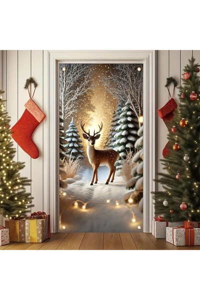 PROMISEBACKDROP2 190X75Cm Elastic Door Decoration, Fabric Door Dressing, Chri...