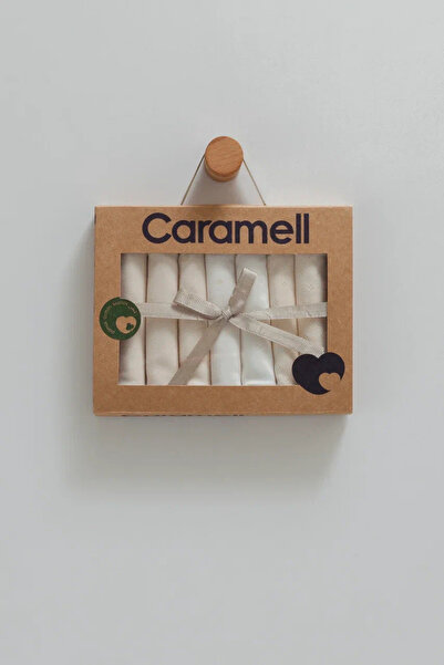 Caramell 7-Pack Mouth Wipes Cute Bear Beige