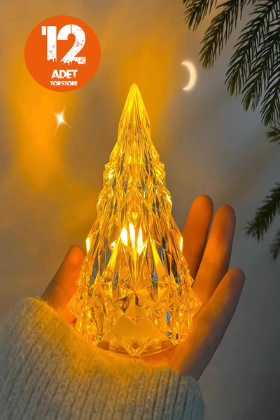 Tor Store 12'li Set Çam Ağacı Tasarımlı Led Işık Aydınlatma Dekoratif Lamba N...