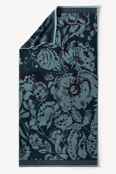 Cherx Caressa Фарбована нитка 2-х комплект рушників для ванної кімнати Нафта 76x150