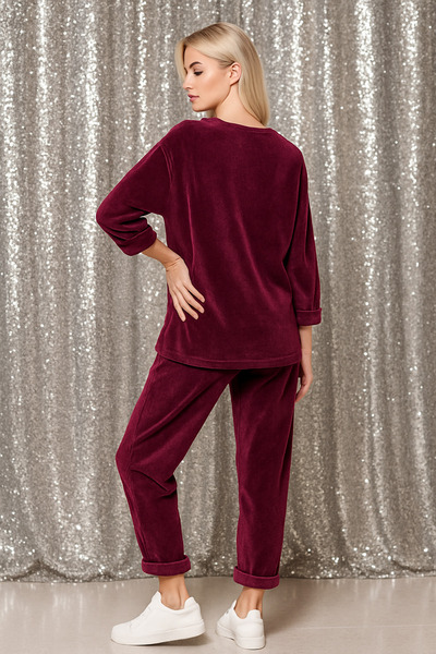 LaraLisa Velvet Women's Top and Bottom Set