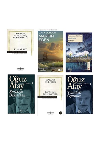 TÜRKİYE İŞ BANKASI KÜLTÜR YAYINLARI kumarbaz + martin eden + insanligimi yiti...