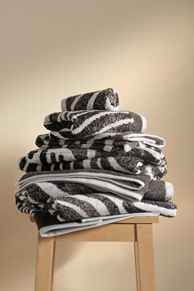 Cherx Pluma Yarn Dyed 2-Piece Bath Towel Set Stone 76X150