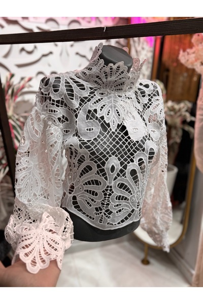ŞEHRAZAT BUTİK Design Guipure Shirt