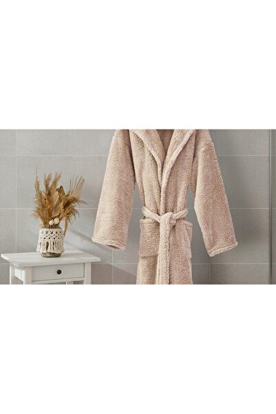 OEM Hooded, fluffy, cocolino bathrobe Capucino size XL