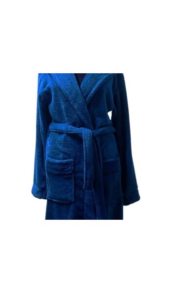 OEM Hooded, fluffy, cocolino bathrobe Navy Blue size XL