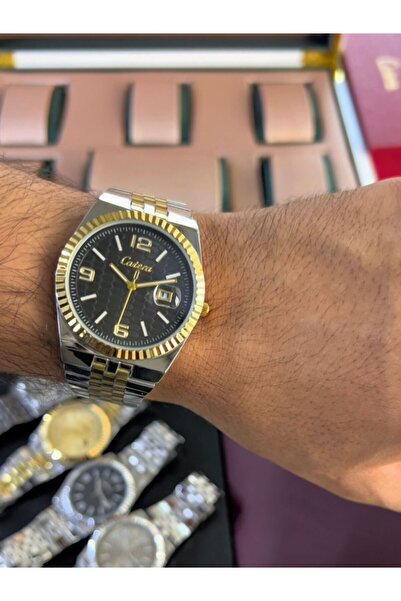 catera Limited-time offer: Men's watches with a steel strap, silver color, white dial, and two-tone black dial.