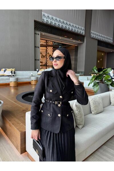 QASHE Suede Skirt Two-Piece Set