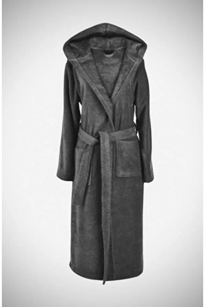 OEM Hooded, fluffy cocolino bathrobe Grey size M/L