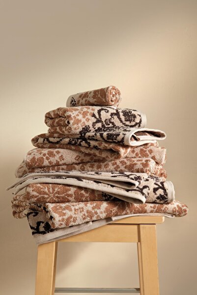 Cherx Matilda Yarn Dyed 2-Piece Bath Towel Set Caramel 76X150