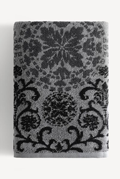 Cherx Matilda Yarn Dyed 2-Piece Bath Towel Set Anthracite 76X150