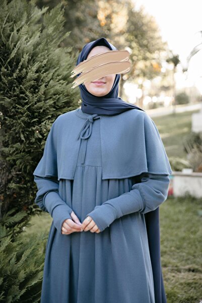 H HİJAB CENTER Smoked Cloak Dress 5108