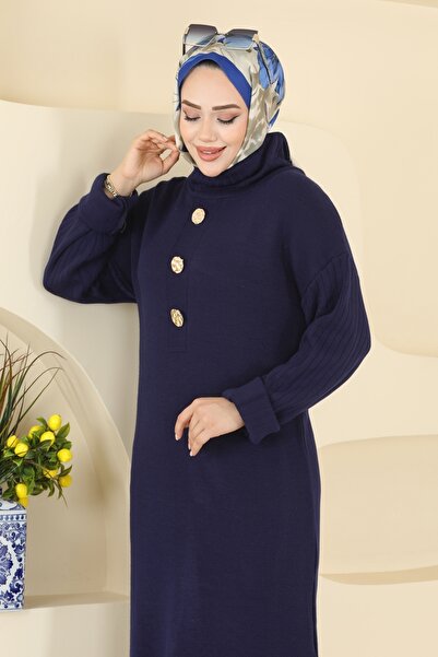 ModaMerve Yandan Yırtmaçlı Triko Tunik 2760AYD574-MS Laci