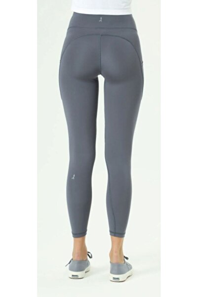 Morpho Gray Pocket Detailed Women's Sports Leggings