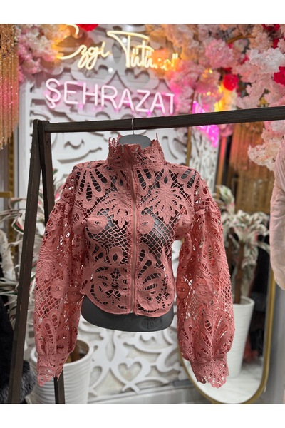 ŞEHRAZAT BUTİK Design Guipure Shirt