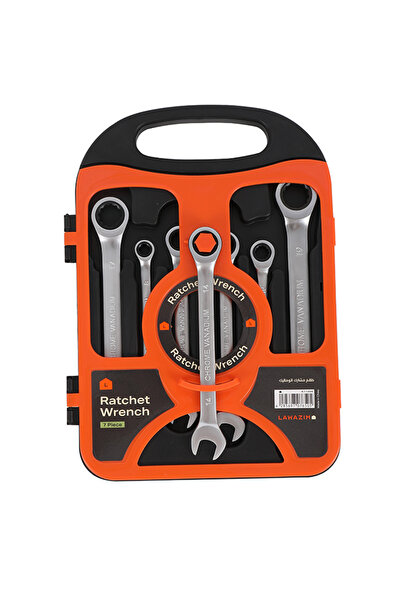 Lawazim Ratchet Wrench Set -7pcs Combination Wrench Set CR-V