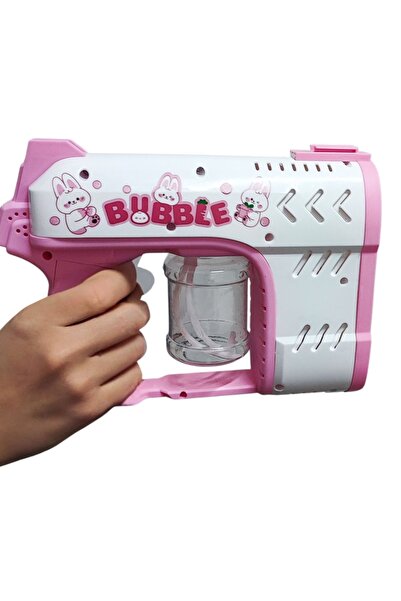Bolfer Toys Köpük Tabancası Baloncuk Tabancası Çift Çıkışlı Pilli Işıklı