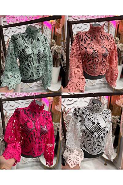 ŞEHRAZAT BUTİK Design Guipure Shirt