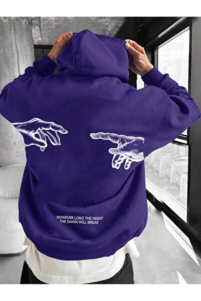 PENTLITH Men's Loose Gesture Printed Long Sleeve Sweatshirt