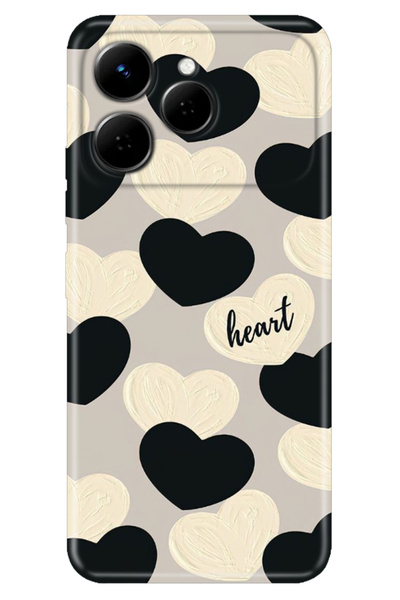 TECNO Spark 40 4g RetroTarz Kılıf Retro Art Desenli Esnek Silikon Heart