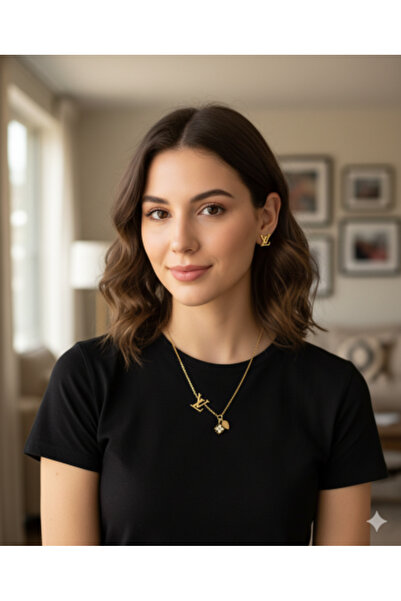 burjalmodah طقم LV الذهبي بتصميم راقٍ