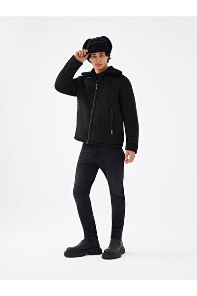 Loft Regular Fit Black Men's Coat Lf2040817