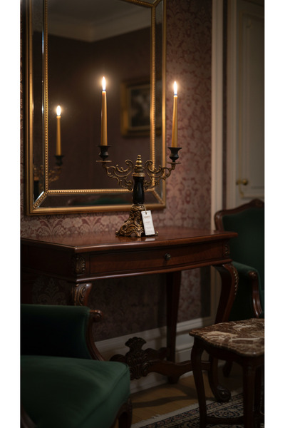 Montdekor EL YAPIMI MERMER TAŞLI BRONZ ŞAMDAN