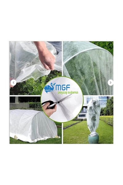 MGF PLAST MGF 3.2Mt En x 20 Mt. + 40 Çivi / Isı Don Perdesi, Zirai Don Kırağı Örtüsü 30gr. Sera Toprak Örtüsü