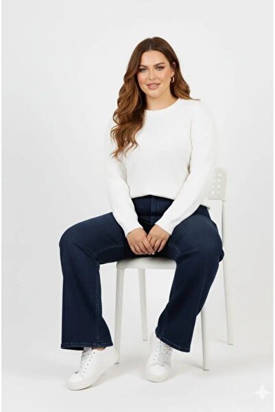 LİYACA Plus Size Flared Lycra Jeans