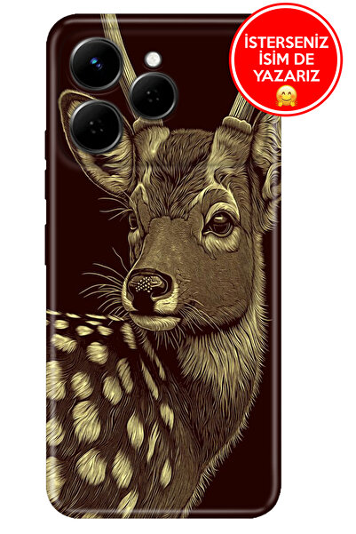 TECNO Spark 40 4G Kılıf A Kalite Baskılı Art Silikon Ceylan Çizim