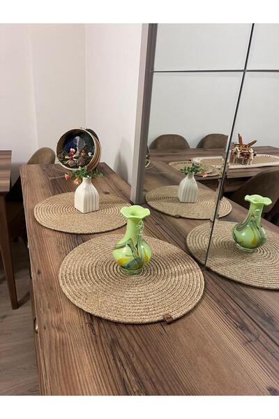 Namteks 2 bucăți de iută, paie, set american, set de suporturi pentru vase, s...