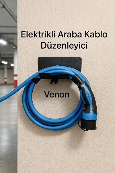 VENON 🚗Elektrikli Araç Kablo Düzenleyici 🚗Metal Duvar Montajlı 6 Metre Kapa...