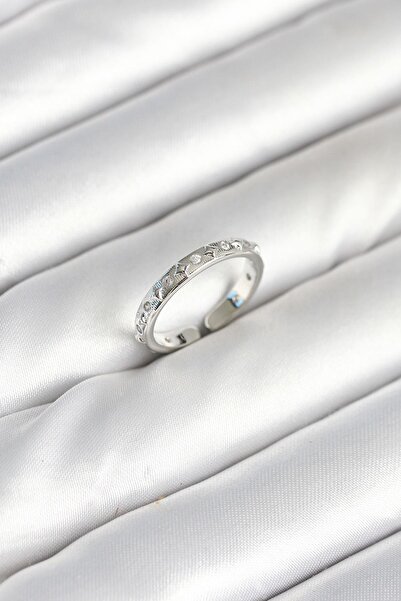 cleovibe خاتم نسائي من النحاس الفضي اللون بحجر الزركون