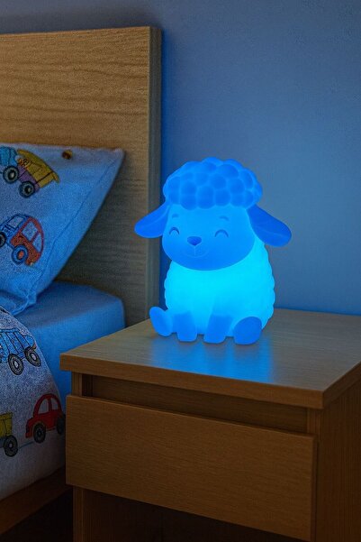 SevimliKuzu Gece Lambası LED Çocuk Odası Gece Işığı Beyaz Işık-Sarı Işık-PLA Çevre Dostu-Tatlı Kuzu