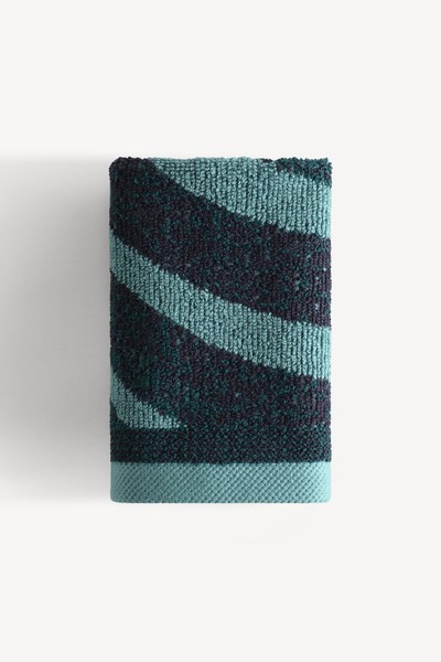 Cherx Набір з 6 гостьових рушників з фарбованою ниткою Pluma, нафта, 30x30