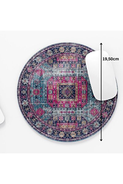 riyaz Carpet Patterned 9 Round Mousepad, Mouse Pad, Diameter: 19.50 cm
