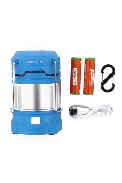 Lawazim فانوس تخييم LED أزرق - ضوء خيمة محمول 110 لومن